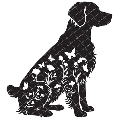 Floral Sit Brittany Decal