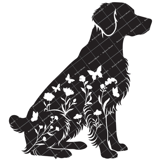 Floral Sit Brittany Decal