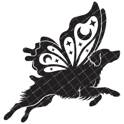 Leaping Butterfly Brittany Decal