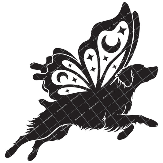 Leaping Butterfly Brittany Decal