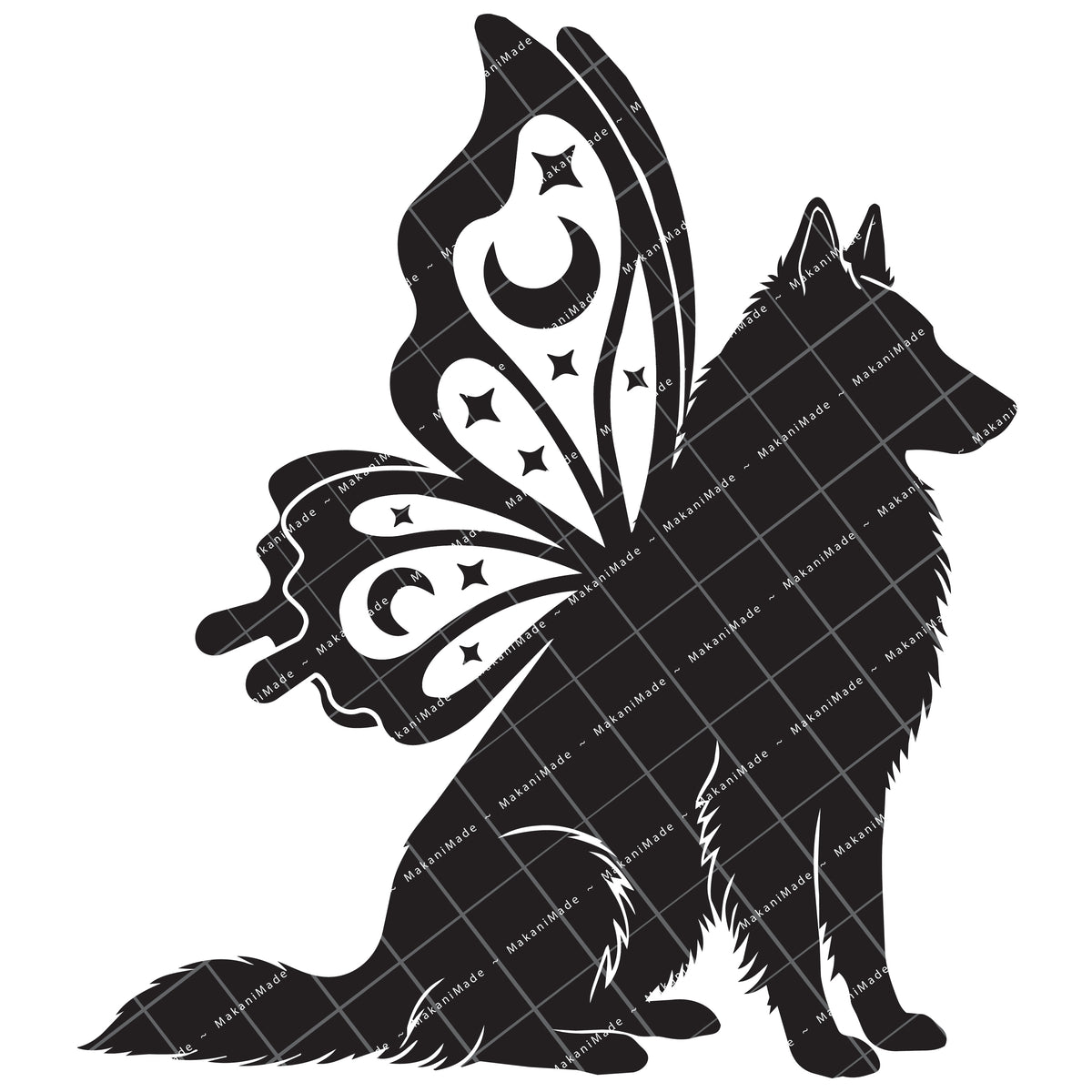 Butterfly Wing Groenendael (Belgian Sheepdog) Decal
