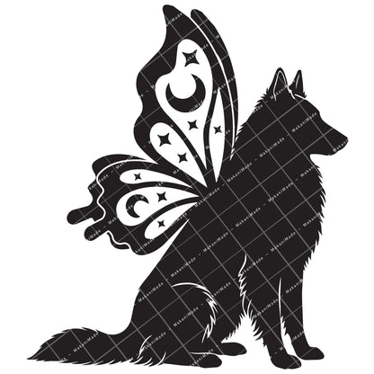 Butterfly Wing Groenendael (Belgian Sheepdog) Decal