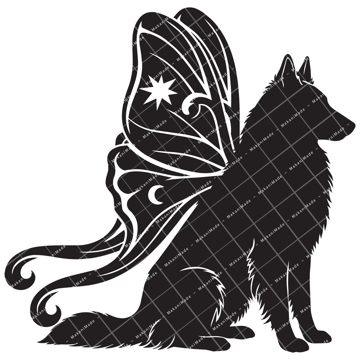 Moth Wing Groenendael (Belgian Sheepdog) Decal