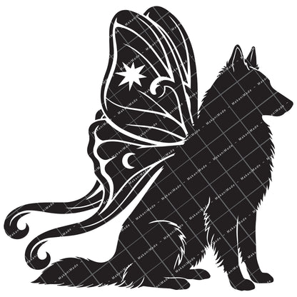 Moth Wing Groenendael (Belgian Sheepdog) Decal