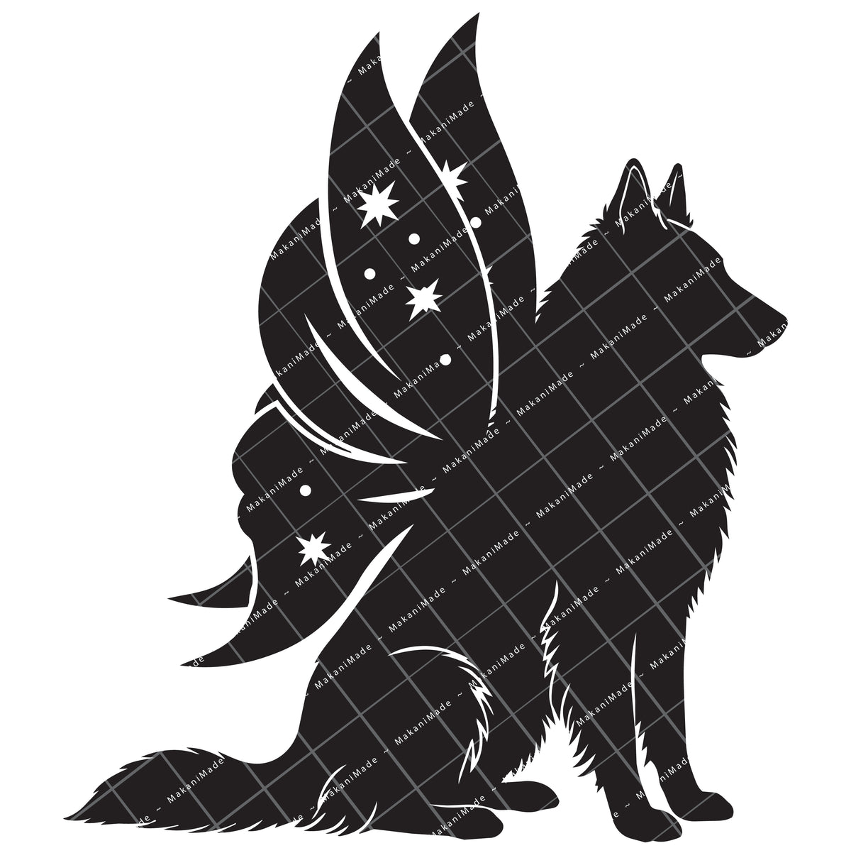 Fairy Wing Groenendael (Belgian Sheepdog) Decal