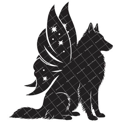 Fairy Wing Groenendael (Belgian Sheepdog) Decal