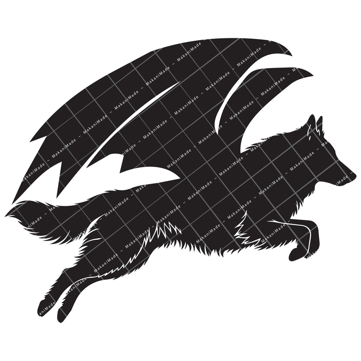 Leaping Dragon Groenendael (Belgian Sheepdog) Decal