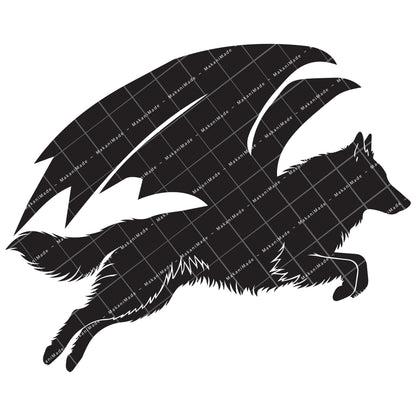 Leaping Dragon Groenendael (Belgian Sheepdog) Decal