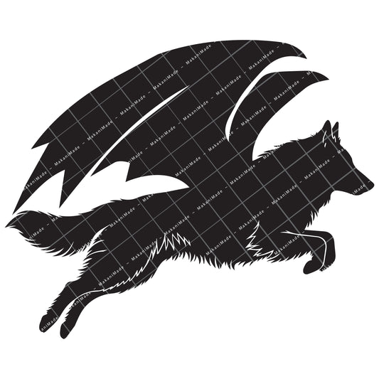 Leaping Dragon Groenendael (Belgian Sheepdog) Decal