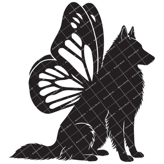Monarch Wing Groenendael (Belgian Sheepdog) Decal