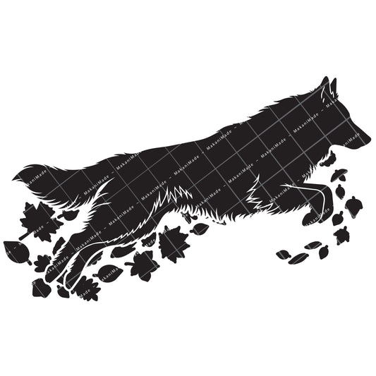 Fall Leaves Groenendael (Belgian Sheepdog) Decal