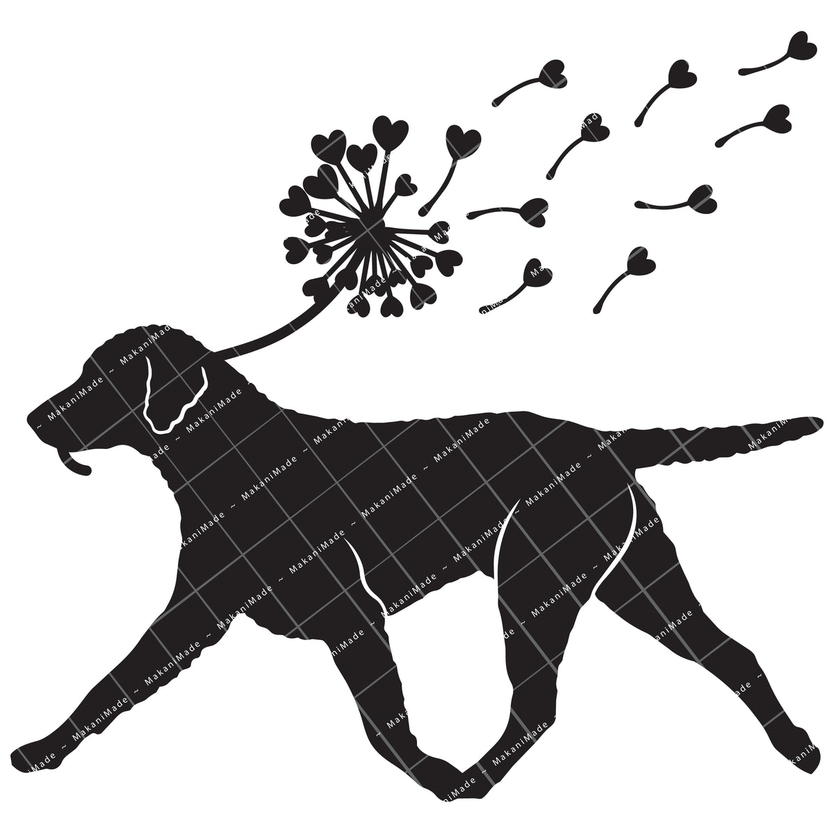Dandelion Fluff Curly-coated Retriever Decal