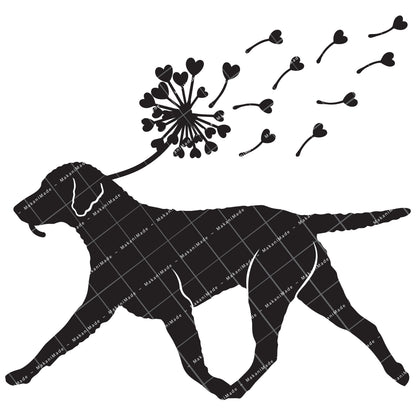 Dandelion Fluff Curly-coated Retriever Decal