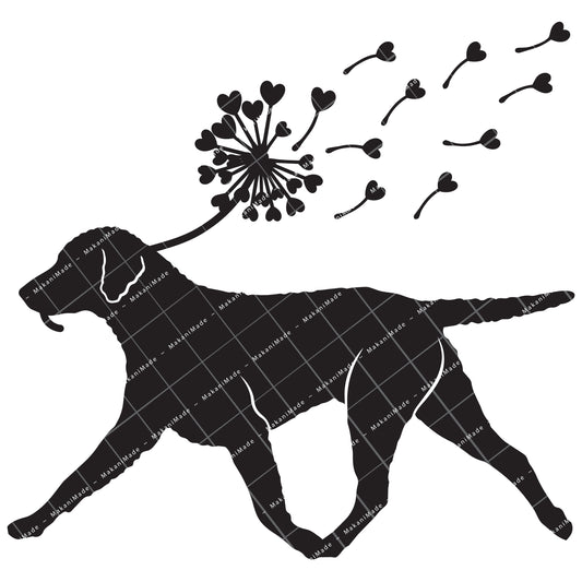 Dandelion Fluff Curly-coated Retriever Decal