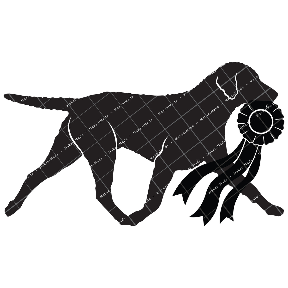 Rosette Winner Curly-coated Retriever Decal