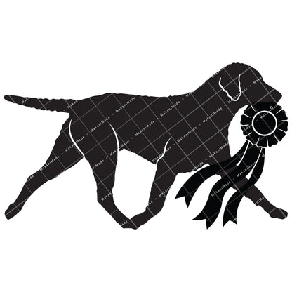 Rosette Winner Curly-coated Retriever Decal