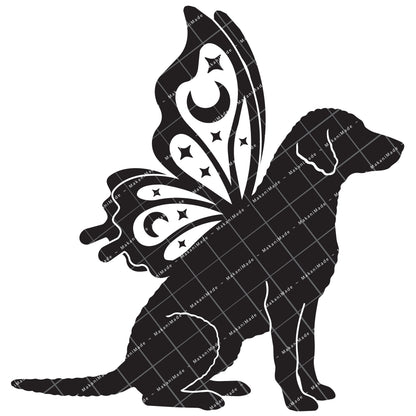 Butterfly Wing Curly-coated Retriever Decal