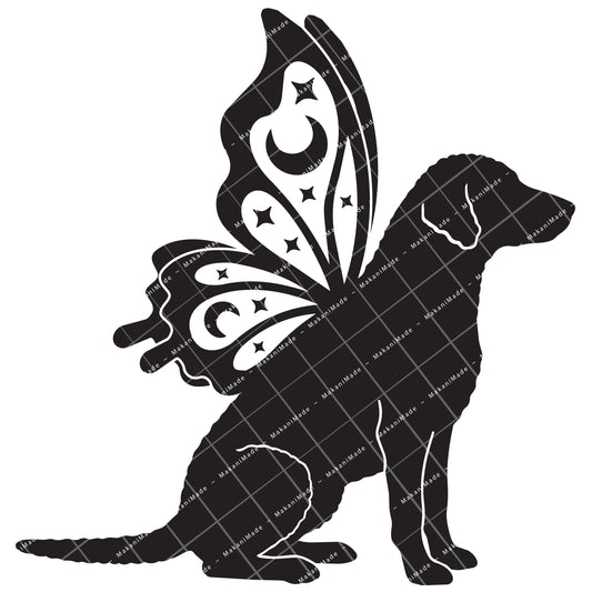Butterfly Wing Curly-coated Retriever Decal
