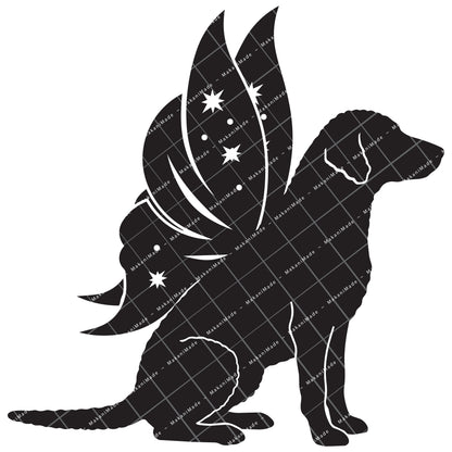 Fairy Wing Curly-coated Retriever Decal
