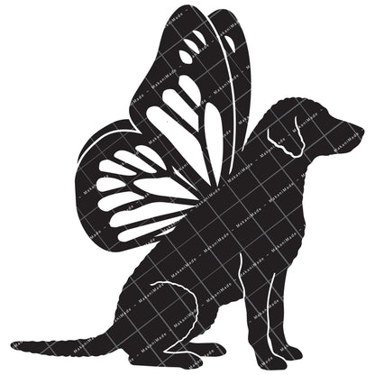 Monarch Wing Curly-coated Retriever Decal