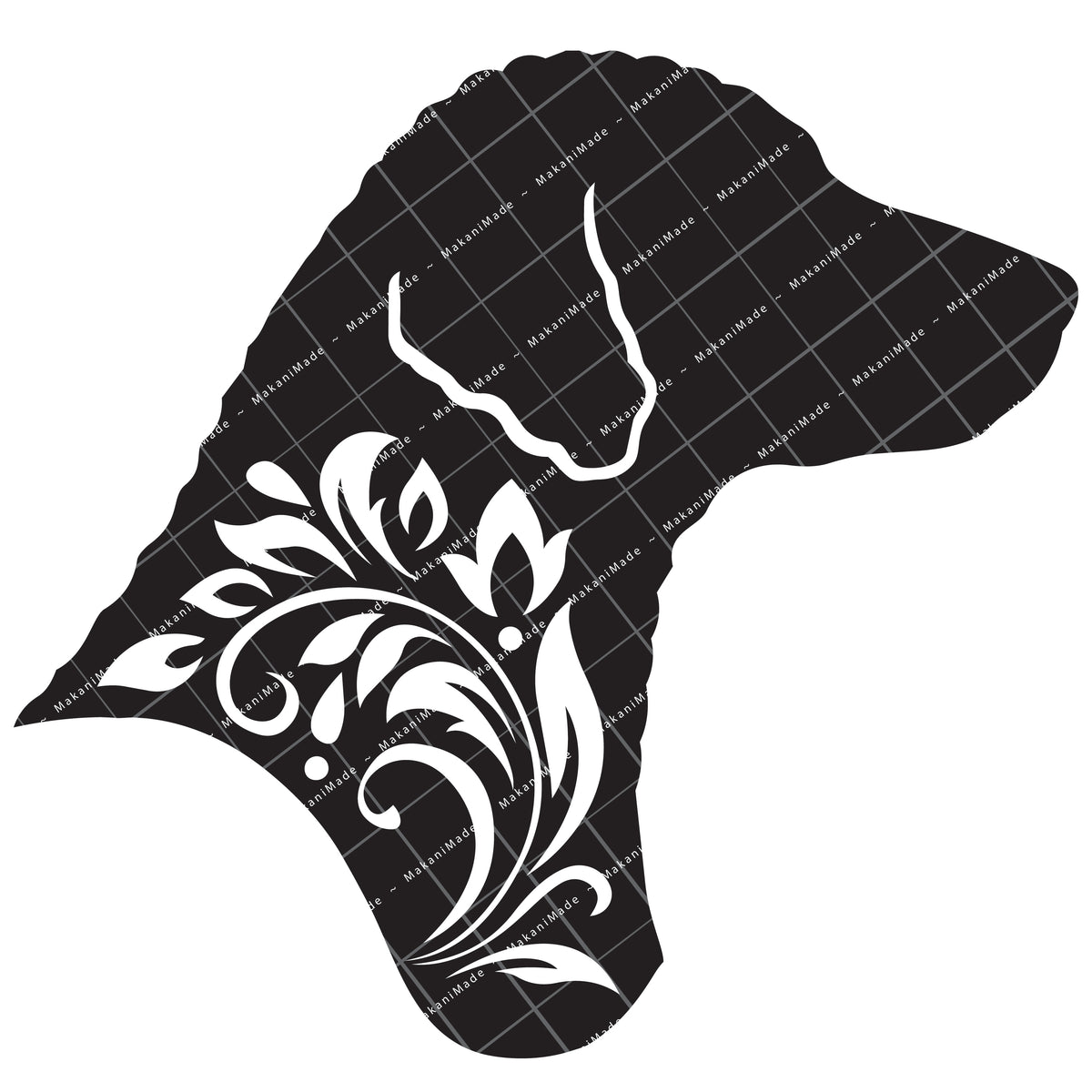 Profile Cutout Curly-coated Retriever Decal