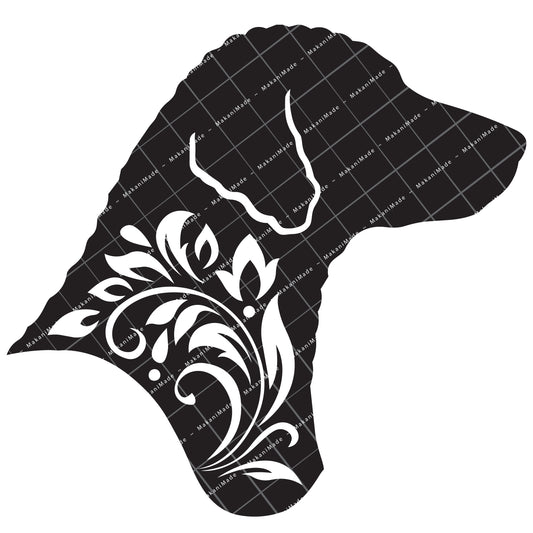 Profile Cutout Curly-coated Retriever Decal