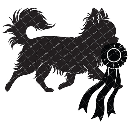 Rosette Winner Chihuahua (Long Hair) Decal
