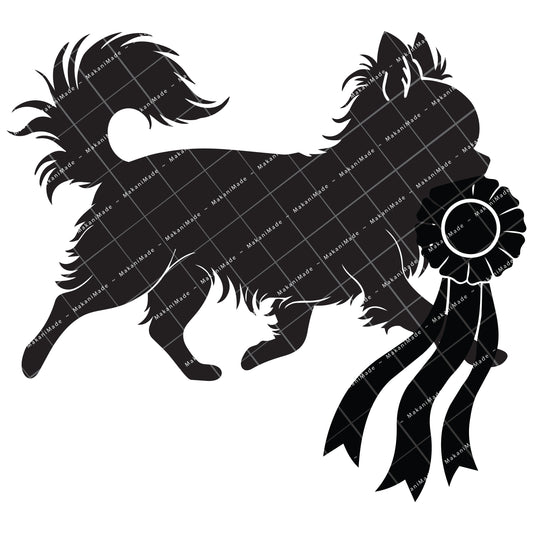 Rosette Winner Chihuahua (Long Hair) Decal