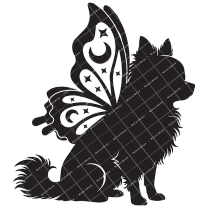Butterfly Wing Chihuahua (Long Hair) Decal
