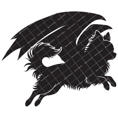 Leaping Dragon Chihuahua (Long Hair) Decal