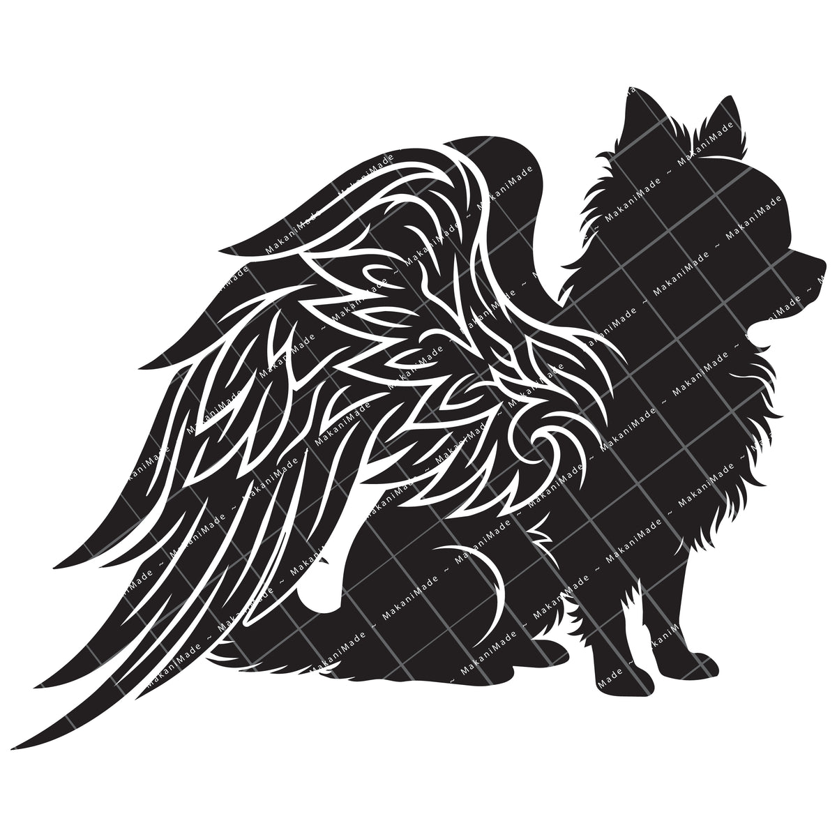 Angel Wing Chihuahua (Long Hair) Decal
