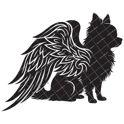 Angel Wing Chihuahua (Long Hair) Decal