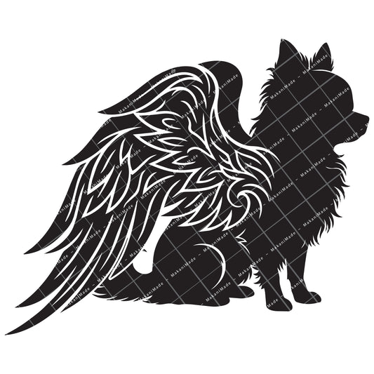 Angel Wing Chihuahua (Long Hair) Decal