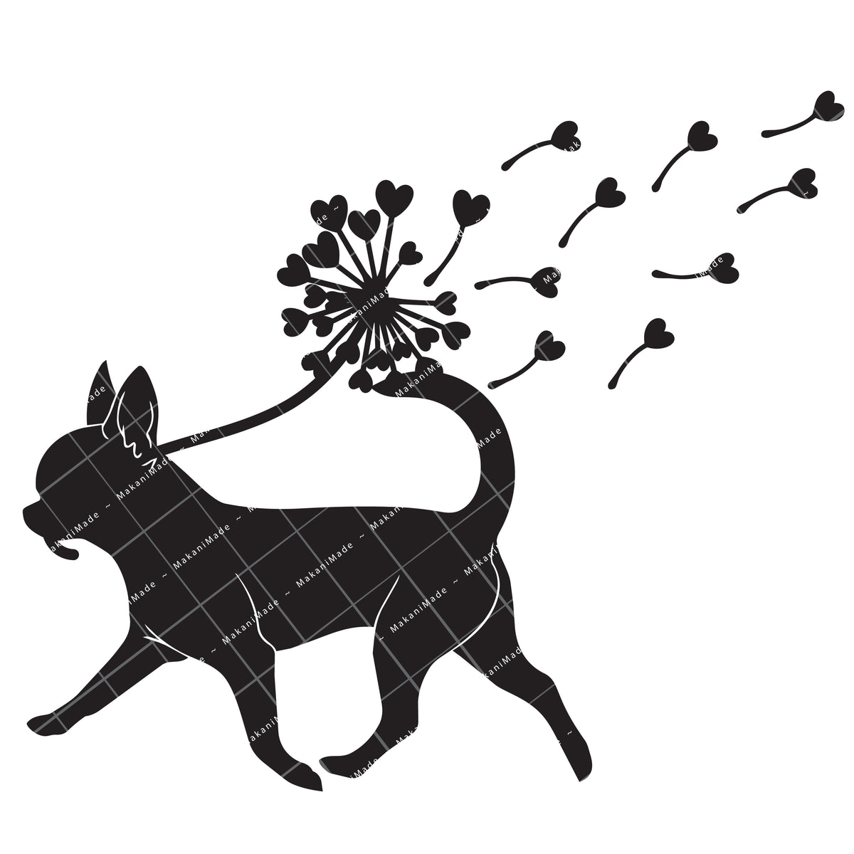 Dandelion Fluff Chihuahua (Smooth) Decal