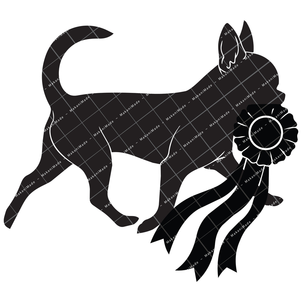 Rosette Winner Chihuahua (Smooth) Decal