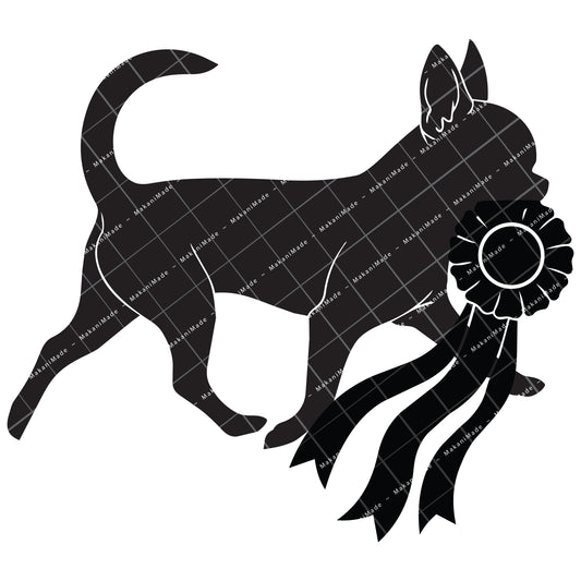 Rosette Winner Chihuahua (Smooth) Decal