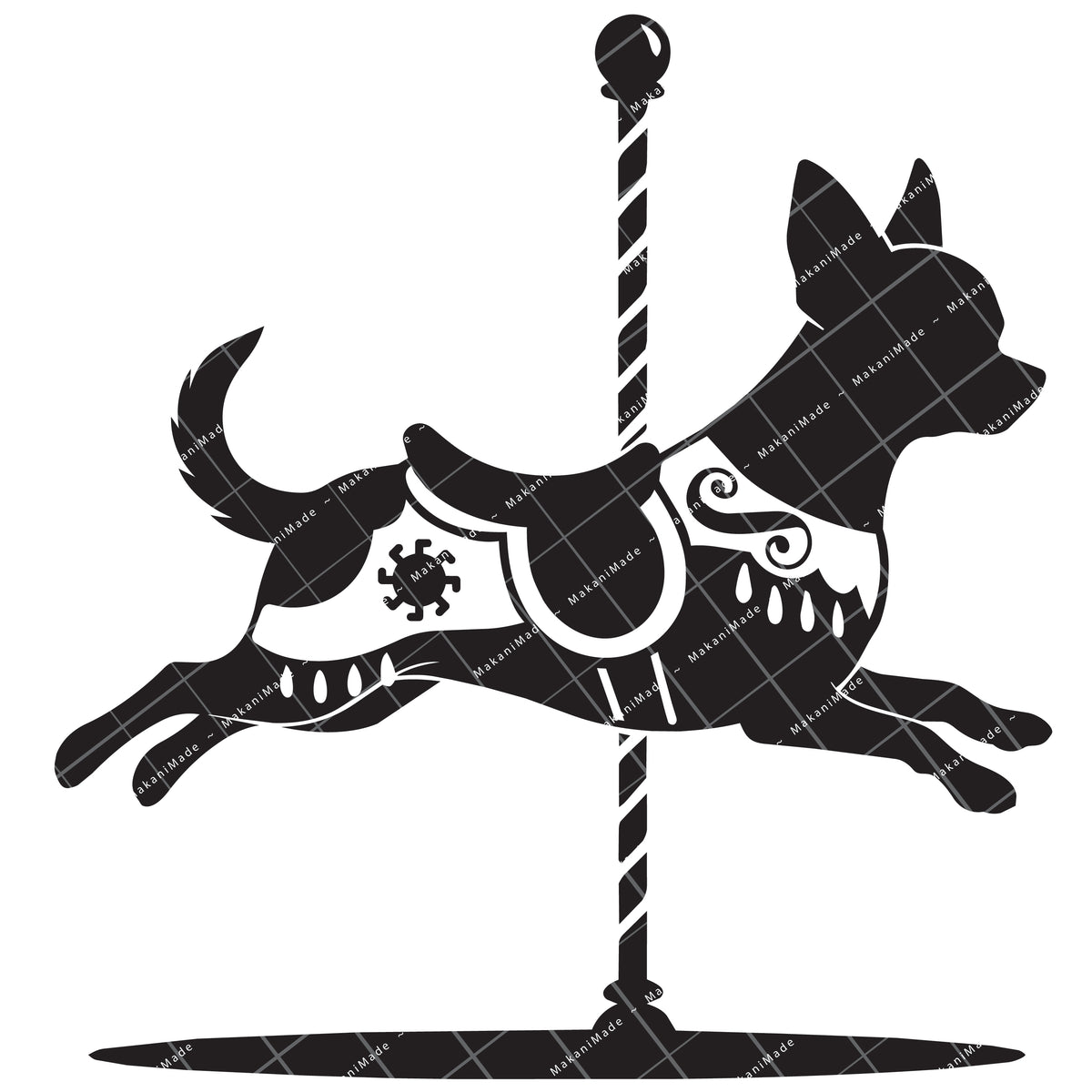 Carousel Chihuahua (Smooth) Decal