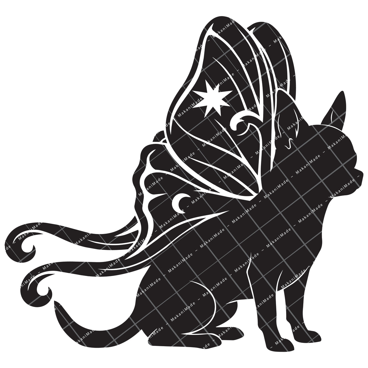 Moth Wing Chihuahua (Smooth) Decal