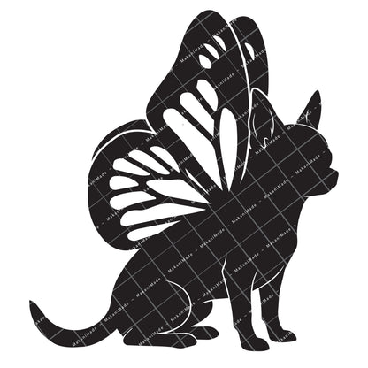 Monarch Wing Chihuahua (Smooth) Decal