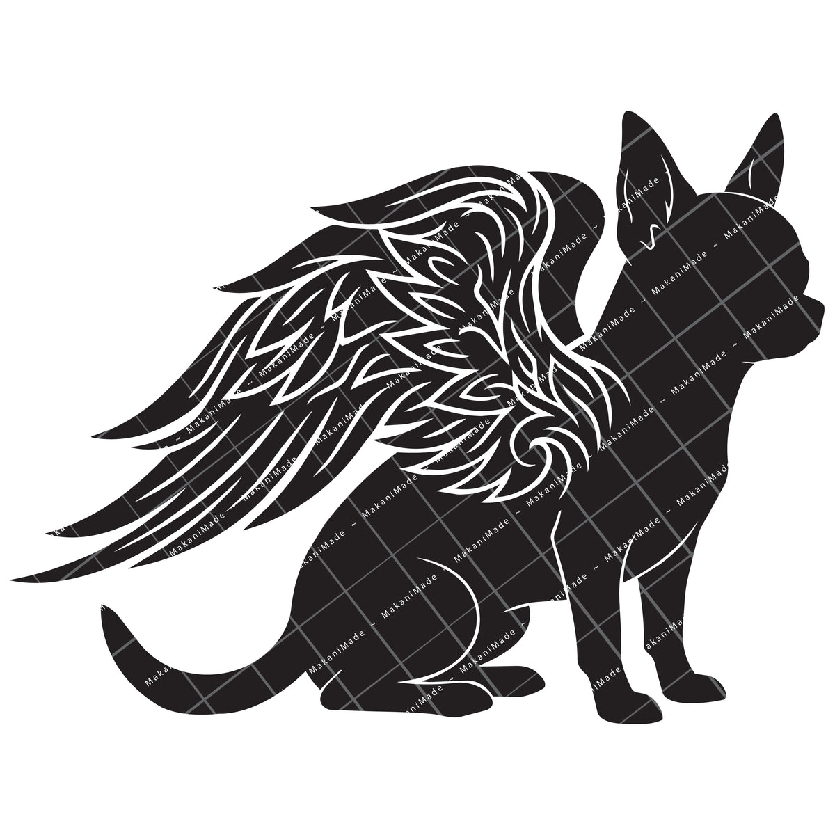 Angel Wing Chihuahua (Smooth) Decal