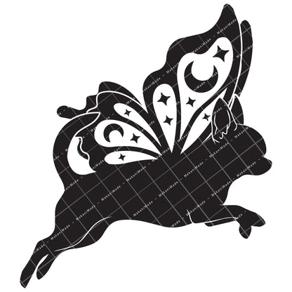 Leaping Butterfly Chihuahua (Smooth) Decal