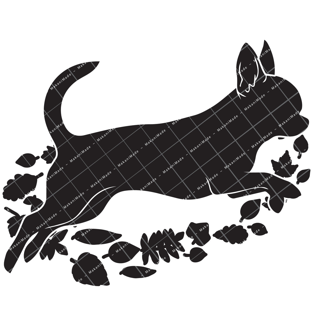 Fall Leaves Chihuahua (Smooth) Decal