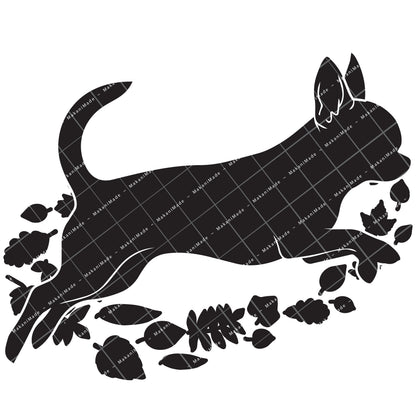 Fall Leaves Chihuahua (Smooth) Decal
