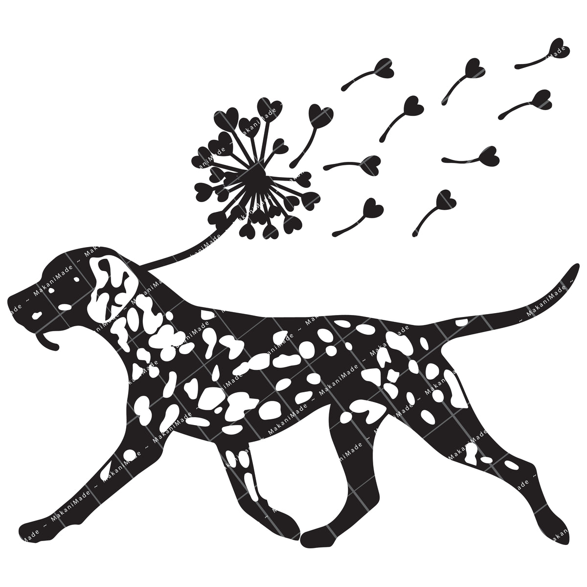 Dandelion Fluff Dalmatian Decal