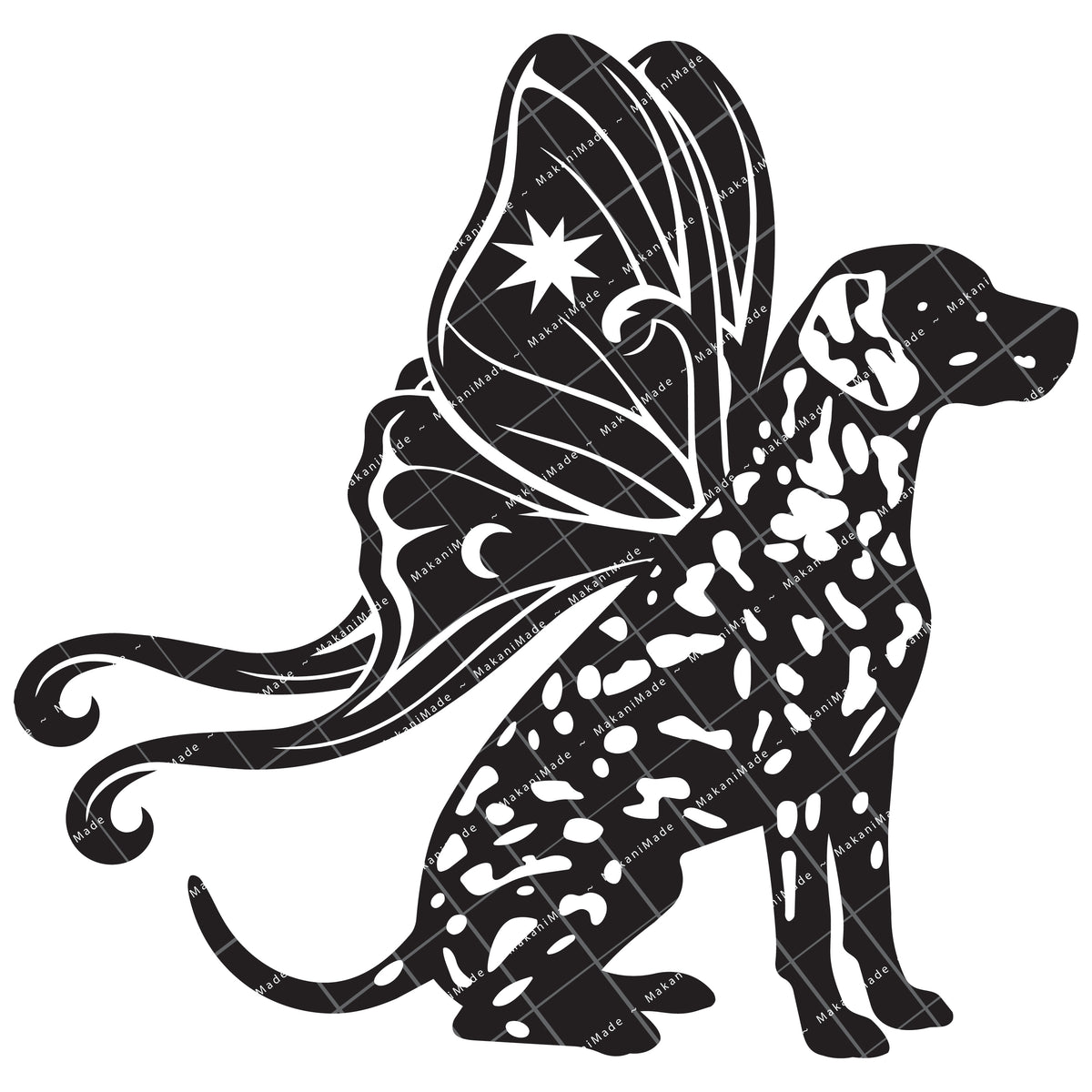 Moth Wing Dalmatian Decal