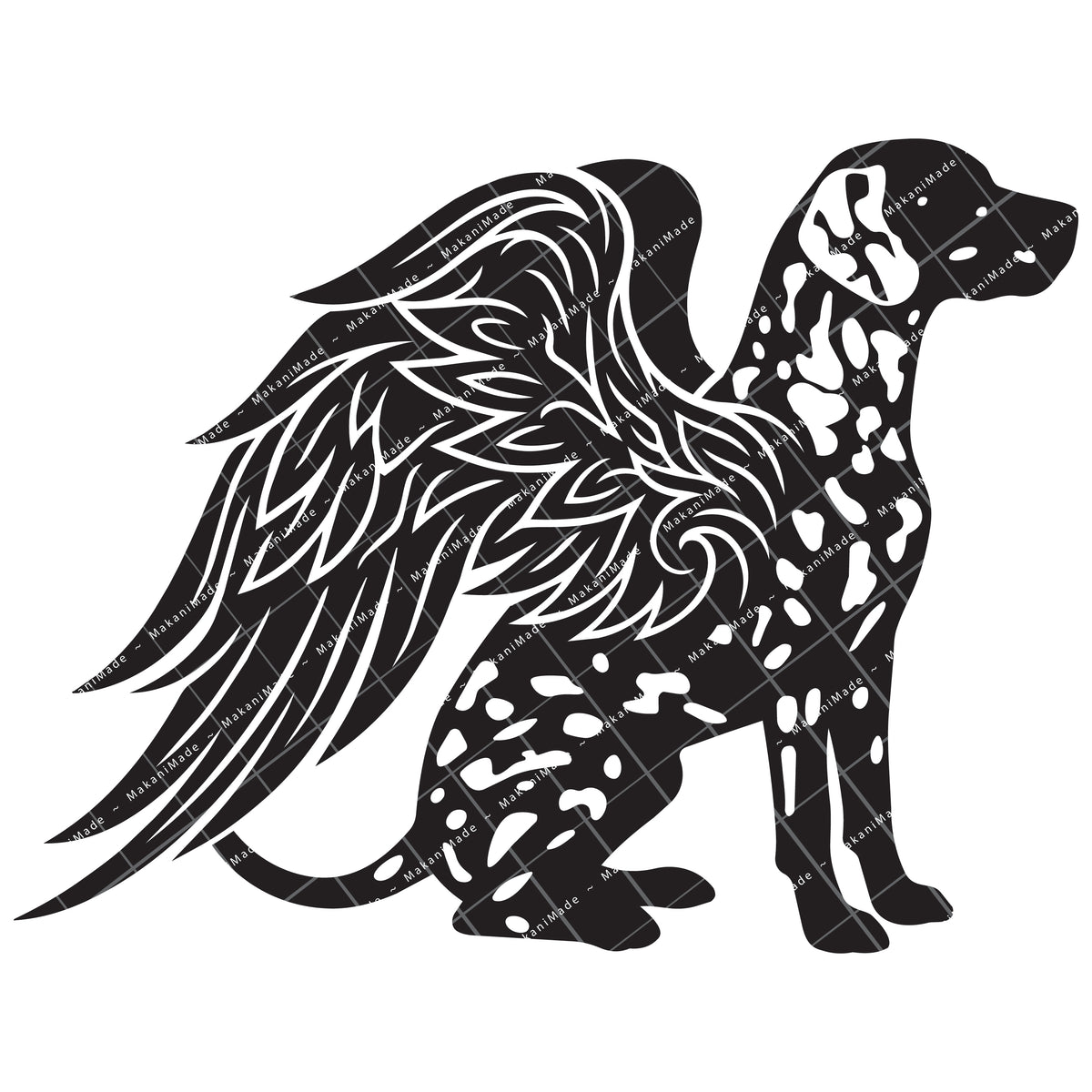 Angel Wing Dalmatian Decal