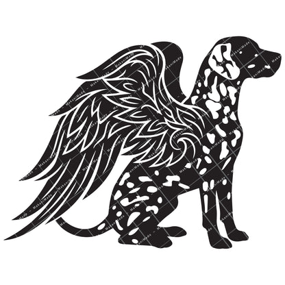 Angel Wing Dalmatian Decal