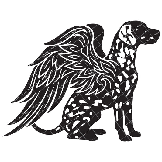 Angel Wing Dalmatian Decal
