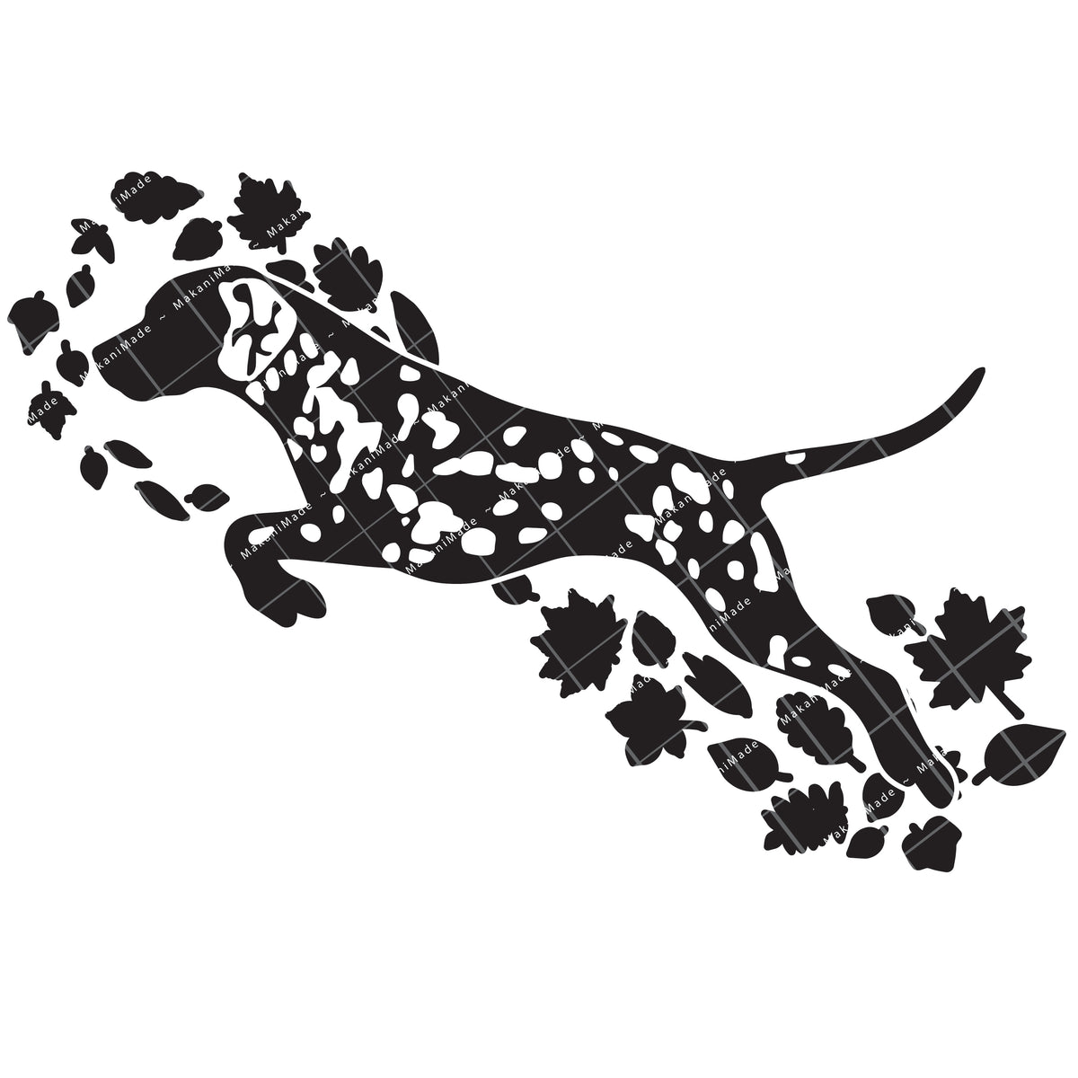 Fall Leaves Dalmatian Decal