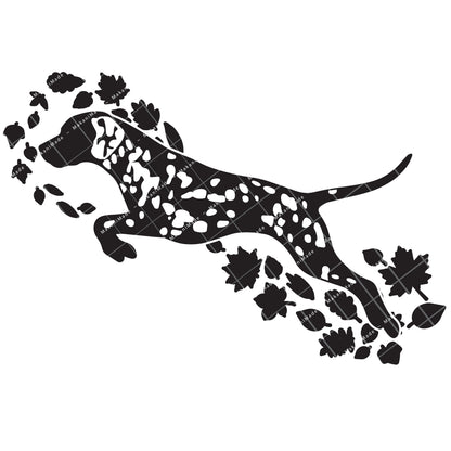 Fall Leaves Dalmatian Decal